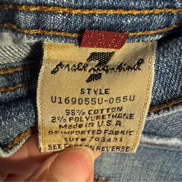 7 For All Mankind Light Blue Flare Jeans Size 27 - Picture 10 of 10